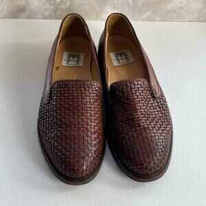 Cable & Co Loafers Men's Size 9 Woven Leather Shoes Made In Italy